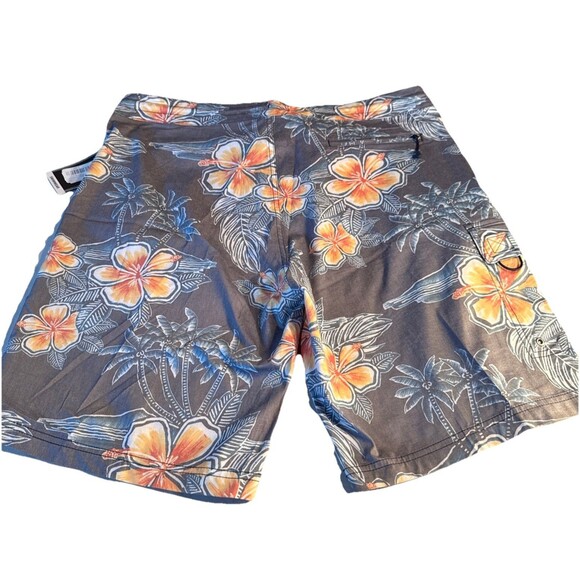Roundtree & Yorke Men’s Board Shorts, Gray Floral Stretch, Size 38, NWT - Picture 5 of 5